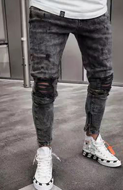 Men's Distressed Street Style Skinny Jeans