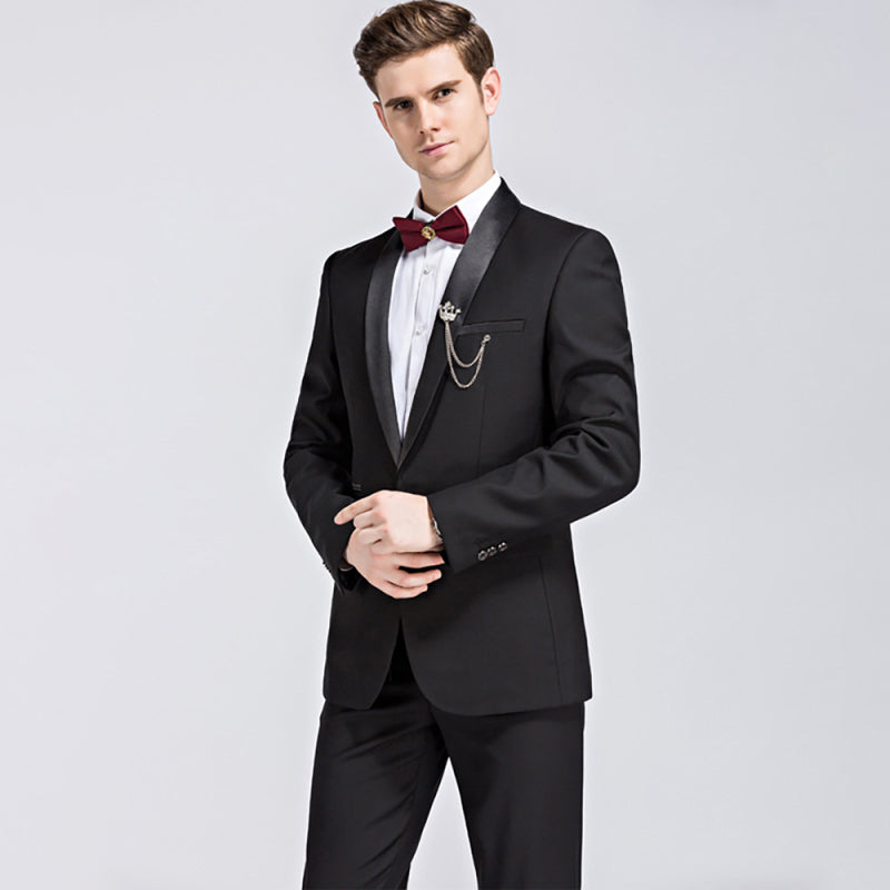 Men's Stylish Lapel Collar Business Suit