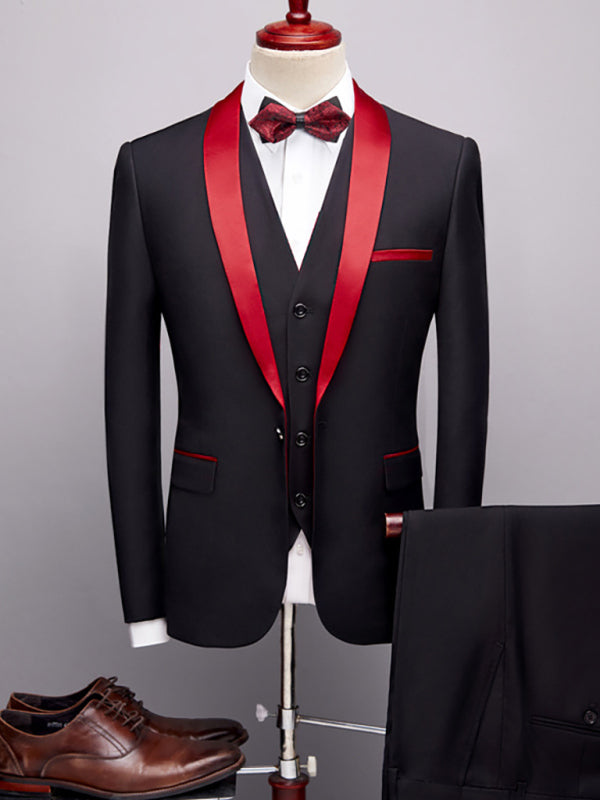 Men's Stylish Lapel Collar Business Suit