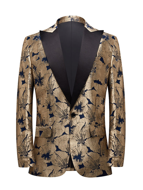 Floral Pattern Long Sleeve Business Blazer