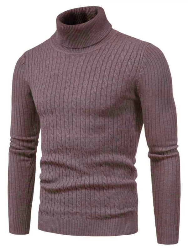 Men's knitted sweater cross-border turtleneck slim fit bottoming sweater