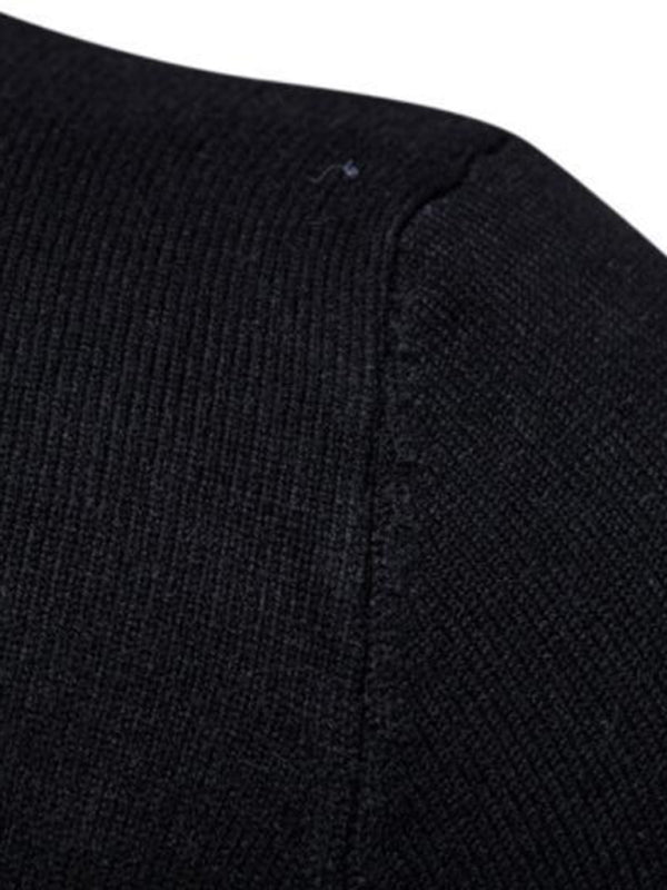 Lapel collar all-match wool men's thick bottoming knitted sweater