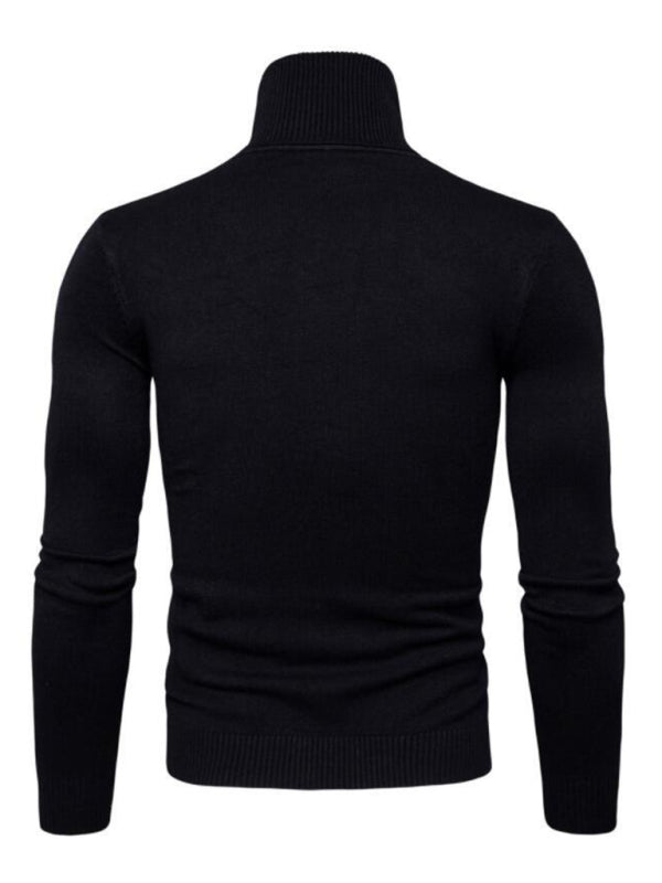 Lapel collar all-match wool men's thick bottoming knitted sweater