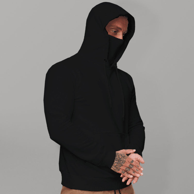 Men's Sweatshirt Hoodie Long Sleeve T-Shirt Call of Duty Sweatshirt Face Mask