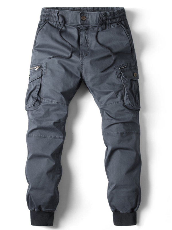 Men's casual solid color cargo pants