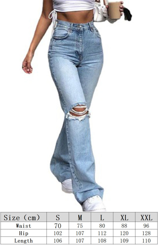 Women's Fashion Wide Leg Flared Jeans