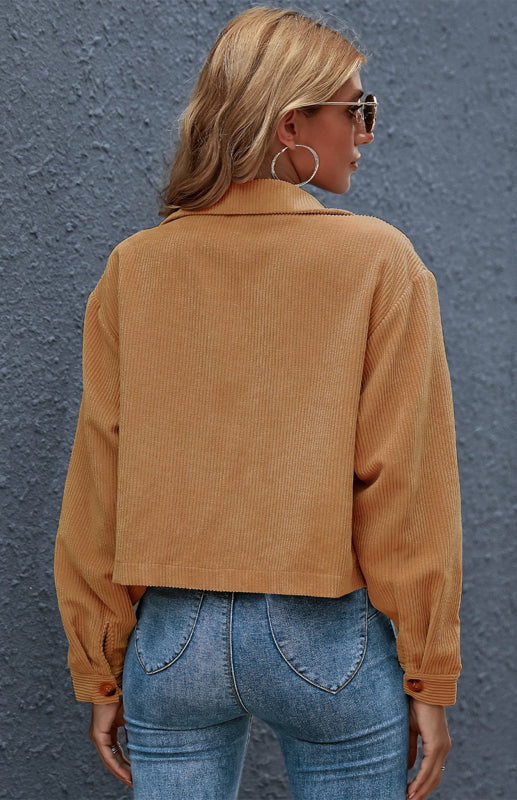 Autumn And Winter Fashion Corduroy Shirt Coat