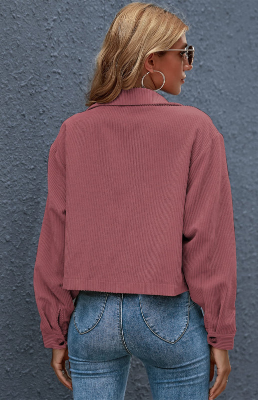 Autumn And Winter Fashion Corduroy Shirt Coat